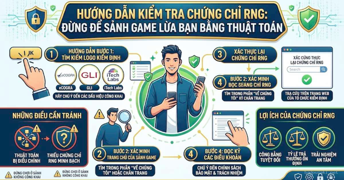 Hướng dẫn kiểm tra chứng chỉ RNG: Đừng để sảnh game lừa bạn bằng thuật toán.