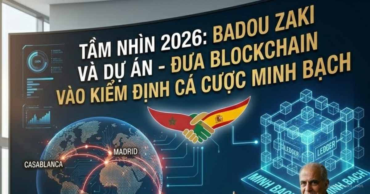 Tầm nhìn 2026: Badou Zaki và dự án đưa Blockchain vào kiểm định cá cược