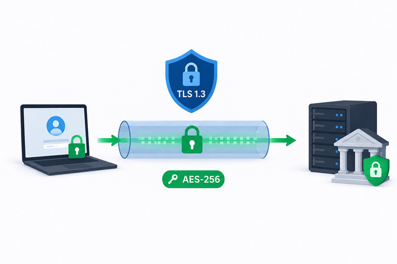 very packet encrypted. Every transaction protected.